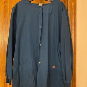 XL aquamarine Cherokee scrub jacket
